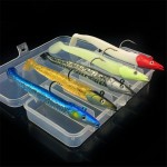  1 set 5pcs/set 11cm 22g/pcs  Sinking Pencil Shaped Fishing Lure Jig Head Soft Fish Glow Bait about  For Long Range Casting