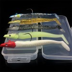  1 set 5pcs/set 11cm 22g/pcs  Sinking Pencil Shaped Fishing Lure Jig Head Soft Fish Glow Bait about  For Long Range Casting