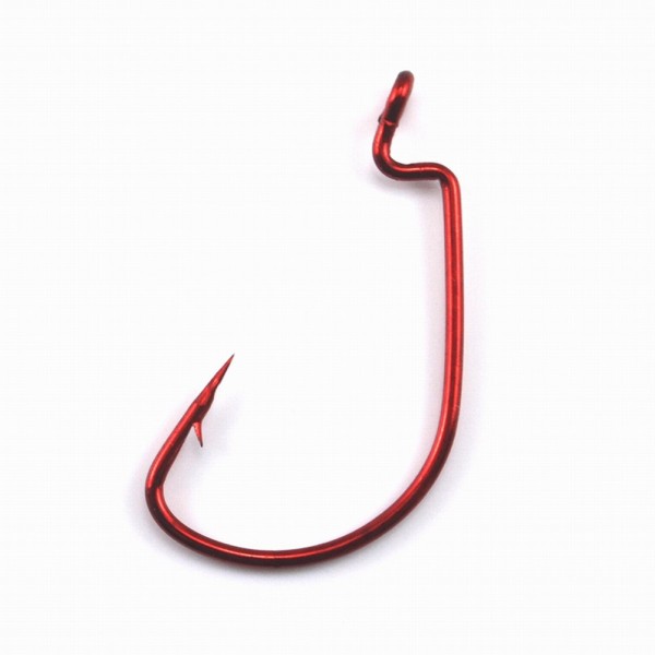  Fishing Hooks 20pcs Barbed Crank Sharp Pesca for Soft Bait Tackle High-carbon Steel Red Fishing Hooks EA14