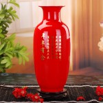  Jingdezhen Ceramic Vase Modern Chinese Style Lotus Fish Vase Wedding Gifts Home Handicraft Furnishing Articles Golden Drawing