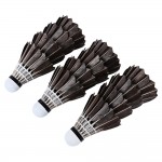  LYDOO 12pcs Portable Black Goose Feather Training Badminton Shuttlecocks Outdoor Sport Accessories