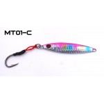  MC&LURE 30G Fishing Jigging Spoon Lure 3D Eyes Artificial Bait  Metal Jig Lure Jigbait spoon Single hook  jigging Fishing Lures