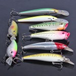  Sougayilang Crankbait Fishing 8pcs/Set Hard Metal Fishing Wobbler 3d Eyes Crank Minnow Artificial Bait