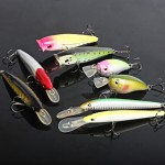  Sougayilang Crankbait Fishing 8pcs/Set Hard Metal Fishing Wobbler 3d Eyes Crank Minnow Artificial Bait