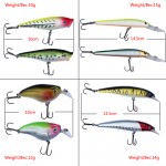  Sougayilang Crankbait Fishing 8pcs/Set Hard Metal Fishing Wobbler 3d Eyes Crank Minnow Artificial Bait