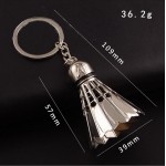 1 PC 109*39mm High Quality Alloy Large Creative 3D Badminton Keychains Shuttlecock Key Rings Sports Key Chains Girl Friend Gift