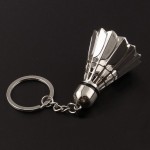 1 PC 109*39mm High Quality Alloy Large Creative 3D Badminton Keychains Shuttlecock Key Rings Sports Key Chains Girl Friend Gift