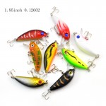 1 Pack 8Pcs 3.6g 5cm Carp Artificial Bait Fishing Lures Wobbler Fish Minnow Bass Lure Crankbait Trout Tackle Hook