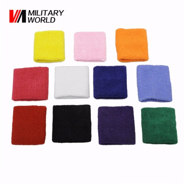 1 Pair Absorbent Sport Weave Wristband Towel High Elasticity Bandage Pulsera Running Sport Safe Support Badminton Bracer