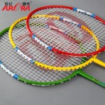 1 Pair of C-Al Composite Badminton Rackets with Wood Handle Bar 2Pcs/set Adult Child Badminton Shuttlecock Rackets with String