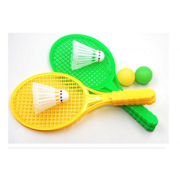 1 pair Novelty Child Dual Badminton Tennis Racket Baby Sports Parent-Child Sports Bed Toy Educational Toys