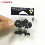 10 Pcs 6 in 1 Fishing Stopper Bobber Black Rubber Oval Stopper Fishing Bobber Float Space Bean Stopper Folat Fishing Line Bobber