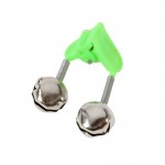 10 Pcs Fishing Bite Alarms Fishing Rod Bells Rod Clamp Tip Clip Bells Ring Green ABS Fishing Accessory