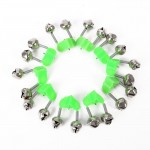 10 Pcs Fishing Bite Alarms Fishing Rod Bells Rod Clamp Tip Clip Bells Ring Green ABS Fishing Accessory