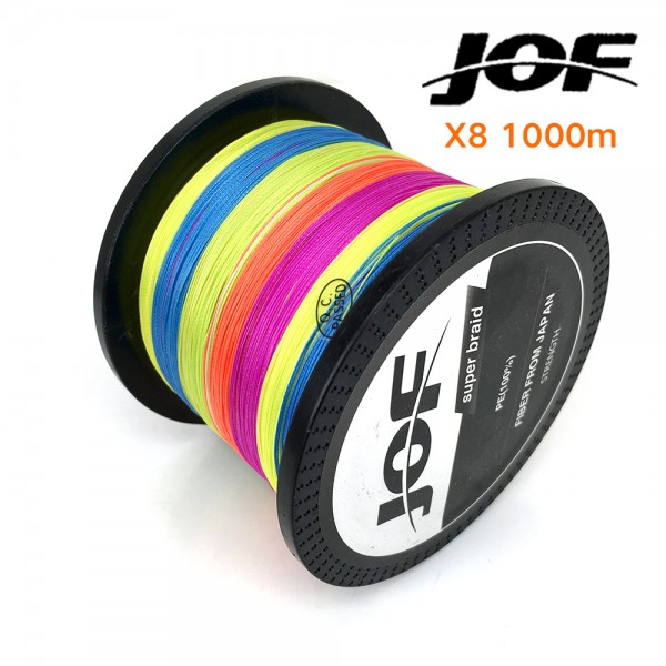 1000m 8 strands Multicolour PE Braided Wire Multifilament Fishing Line Fishing Tackle 15LBS-80LBS