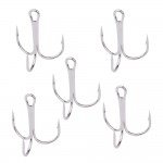 100PC Fishing Hook Silver Color FISHHOOK Overstriking Antirust Fishing Tackle 2#-10# High Carbon Steel Treble Hook