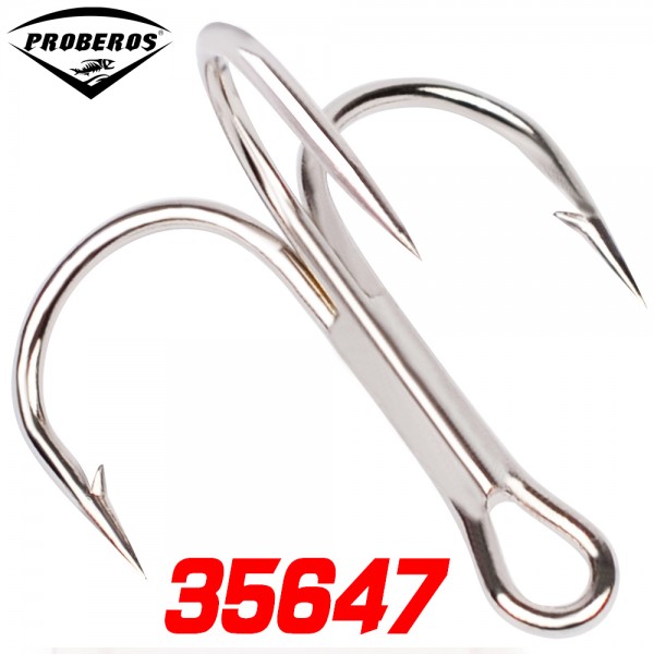 100PC Fishing Hook Silver Color FISHHOOK Overstriking Antirust Fishing Tackle 2#-10# High Carbon Steel Treble Hook