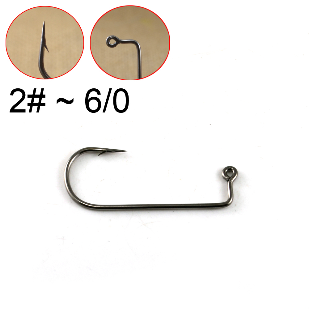 60 Degree Jig Hooks 25 100pcs Inline Jig Hookfishing Long - View #2