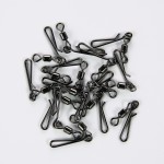 100PCS 2# 4# 6# 8# 10# Stainless Steel Fishing Swivels Interlock Rolling Swivel With Hooked Snap Fish Hook Connector Lure Tools