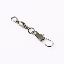 100PCS 4# 6# 7# 8#10#12# 14# Interlock Snap Ball Bearing Swivel Rolling Solid Rings Fishing Connector Boat Fishing Hooks