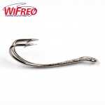 [100PCS] Double Fly Hook Silver Color Salmon Silver Doctor Hooks Size #6 #8  #10  #12  #14 [YG530BS]