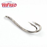 [100PCS] Double Fly Hook Silver Color Salmon Silver Doctor Hooks Size #6 #8  #10  #12  #14 [YG530BS]