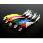 100PCS Isca Artificial Hard Bait 8G 9CM 6# Feather Hook Wobbler Laser Minnow Fishing Lures Tackle