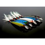 100PCS Isca Artificial Hard Bait 8G 9CM 6# Feather Hook Wobbler Laser Minnow Fishing Lures Tackle