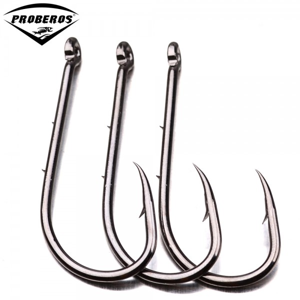 100pc fishhook 92247-4#-6/0# High-carbon steel BAITHOLDER HOOK black color Jig Big Hook Corrosion Fishing Hooks