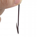 100pcs 92247 High Carbon Steel Fishing Hooks Black Offset Long Barbed Shank Baitholder Bait Hook Size 1 1/0 2/0 3/0 4/0 5/0 6/0