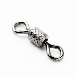 100pcs Copper Fishing Connector Swivels Knurling Ball Bearing Swivel With Safety Snap Solid Rolling Rings Fishhooks Accessories