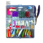 101PCS Fishing Lures Mixed Hard Soft Baits Popper Crankbait VIB Topwater Floating Fishing Lures Hooks Kit Set with Storage Box