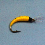 [10PCS] Wifreo Size 6 Yellow Pupa Larva Nymph Fly for Trout Bass Fishing