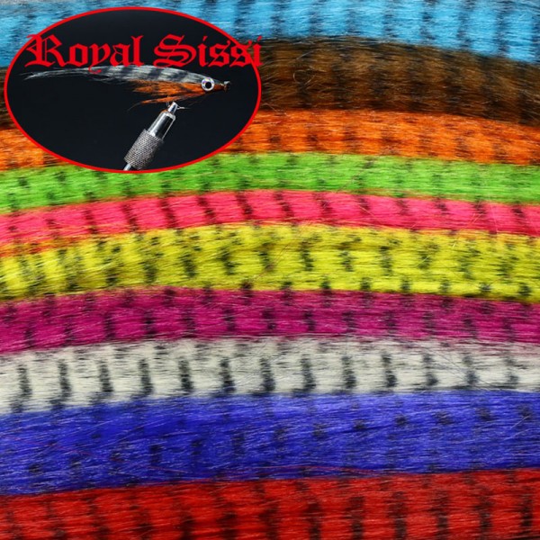 10Packs 10Colors Assortment/ Fly Fishing zebra strips&veins pseudo hair Fibers/ Black barred Synthetic Fibres Fly Tying Material
