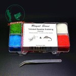 10colors/box fly tying trilobal dubbing in luxury despenser box/ Shaggy dubbing sparkle translucence gleamy dub trilobal ice dub