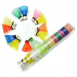 12 Pcs/set Colorful Badminton Shuttlecock Nylon Outdoor Sport Accessories Gym Fitness Balls Plastic Durable Free Shipping