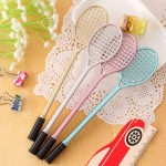 (12 Pieces/Lot) Lovely Badminton Racquet Shape Gel Pens 19.5cm Kawaii School Supplies Material Escolar School Products 