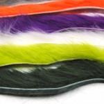 12PCS 12 Color Vertical Cutting Rabbit Hair Strips Genuine Rabbit Fur Strip for Fly Tying Zonker Streamers / Hare Dubbing Fiber 