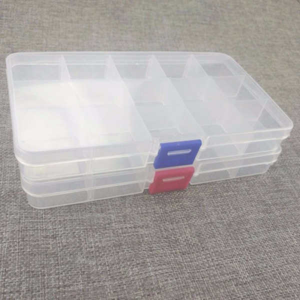 15 Compartments Transparent Visible Plastic Fishing Lure Box Fishing Tackle box Multifunctional Fishing Hook Storage Case