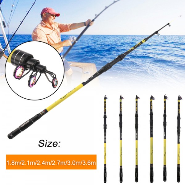 1.8/2.1/2.4/2.7/3/3.6M Portable Super Hard Casting Fishing Pole Outdoor Travel High Durability Fishing Fishing Rod Pole