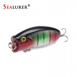 1PCS 3D Eyes Lifelike Fishing Lure 5.5cm 11g 8# Hooks Pesca Fish Popper Lures Wobbler Isca Artificial Hard Bait Swimbait