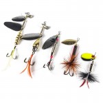 1PCS 6.6g-15g Metal Spoon Fishing Lure Silver And Gold Colors Retail Box Fishing Tackle Hard Bait Rotation Lure