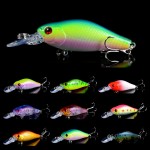 1PCS Minnow Fishing Lure 7CM 8.1G pesca hooks Fish Wobbler Tackle Crankbait Artificial Hard Bait Swimbait 10 Color