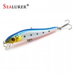 1PCS SEALURER Minnow Hard Bait  Fishing Lures 5 Colors You Can Chose With  3D Eyes 8cm5.5g