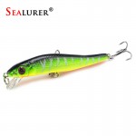 1PCS SEALURER Minnow Hard Bait  Fishing Lures 5 Colors You Can Chose With  3D Eyes 8cm5.5g