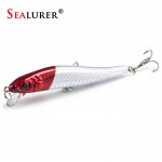 1PCS SEALURER Minnow Hard Bait  Fishing Lures 5 Colors You Can Chose With  3D Eyes 8cm5.5g