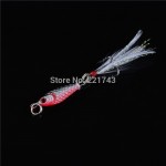 1PCS Small Minnow Metal Fishing Crankbait Lure 3d Eyes Baits Artificial Bait With Feather Fishing Tackle