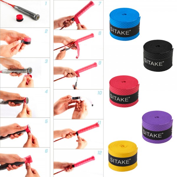 1PCS Tennis Badminton Rods Anti-slip Absorption Racket Handle Tape Overgrip wholesale