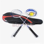 1Pair Universal Light Weight Aluminium Alloy Battledore High-strength Badminton Racket Racquet With Carry Bag