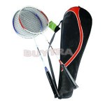 1Pair Universal Light Weight Aluminium Alloy Battledore High-strength Badminton Racket Racquet With Carry Bag